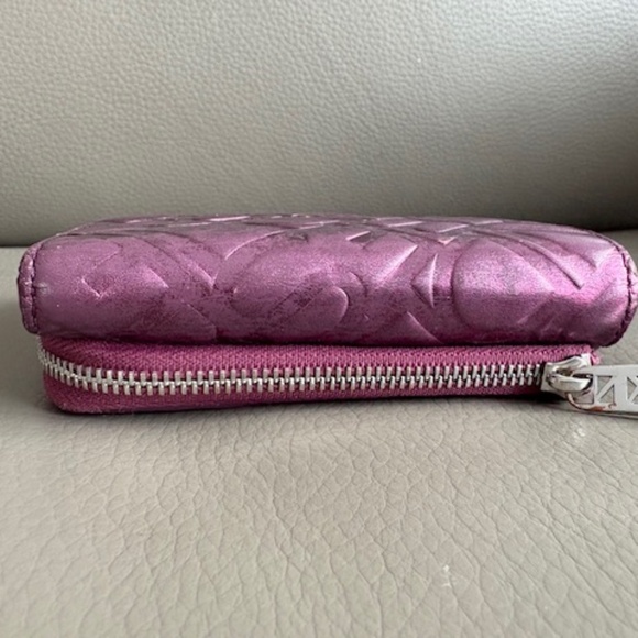 LIEBESKIND Berlin small small wallet embossed metallic burgundy red purple hue - Picture 6 of 16